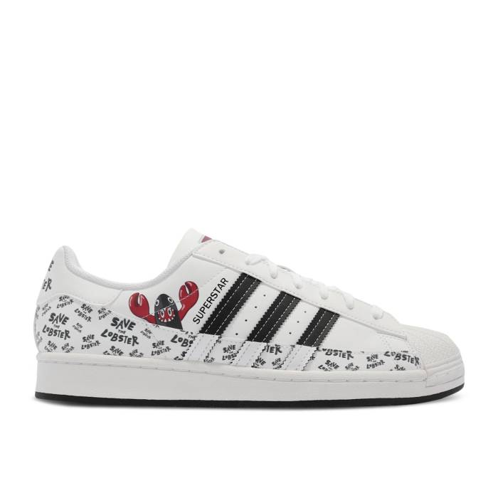 アディダス Adidas 【 Philip Colbert X Superstar \u0027Save The Lobster\u0027 Men Footwear White/Scarlet/Core Black 】 Superstar はやりっ児 メンズ 白いこと 白いこと 中核グループ 黒いこと 黒いこと