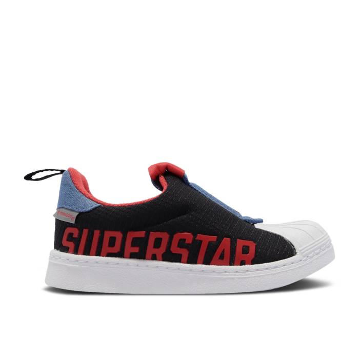 アディダス Adidas 【 Superstar 360 X I \u0027Black Bright Red\u0027 Infant Core Black/Bright Red/Force Blue 】 Superstar はやりっ児 もの言う花 中核グループ 黒いこと 黒いこと Red 赤・赤いこと 青碧 青碧