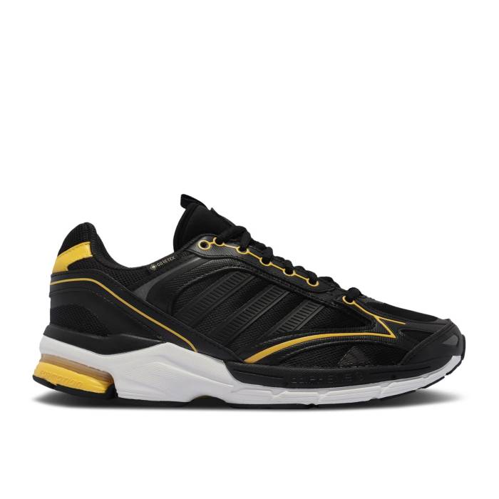 アディダス Adidas 【 Spiritain 2000 Gtx Black White Yellow Men Core Black/Core Black/Footwear White 】 白色 ホワイト メンズ コア 黒色 ブラック 白色 ホワイト