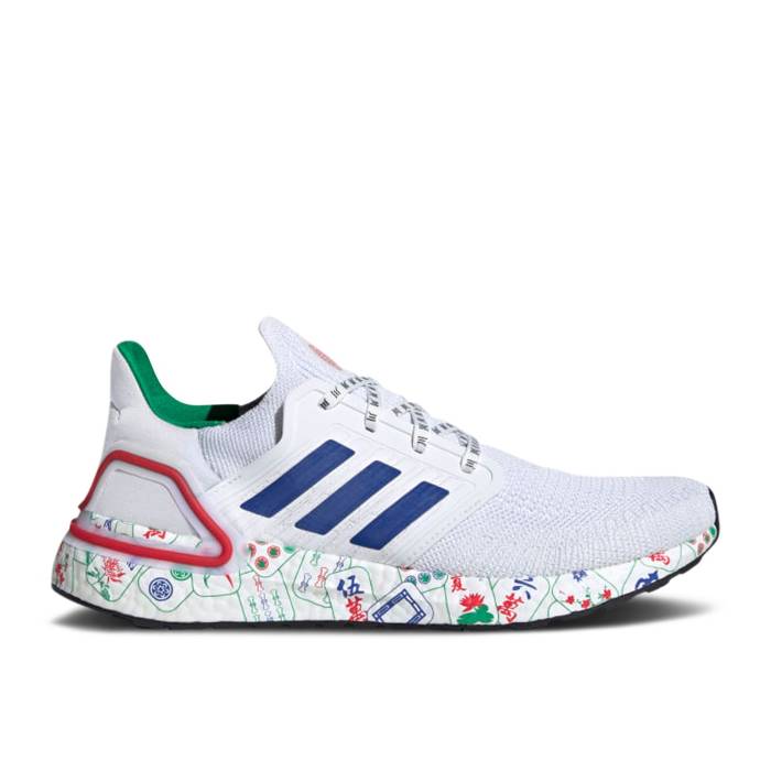 アディダス Adidas 【 Ultraboost 20 Mahjong Men Cloud White/Royal Blue/Green 】 メンズ 白色 ホワイト 青色 ブルー green 緑・グリーン