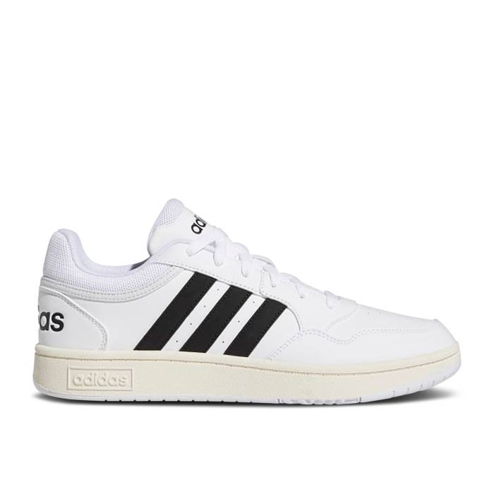 アディダス Adidas 【 Hoops 3.0 Low White Black Men Cloud White/Core Black/Chalk White 】 メンズ 白色 ホワイト コア 黒色 ブラック