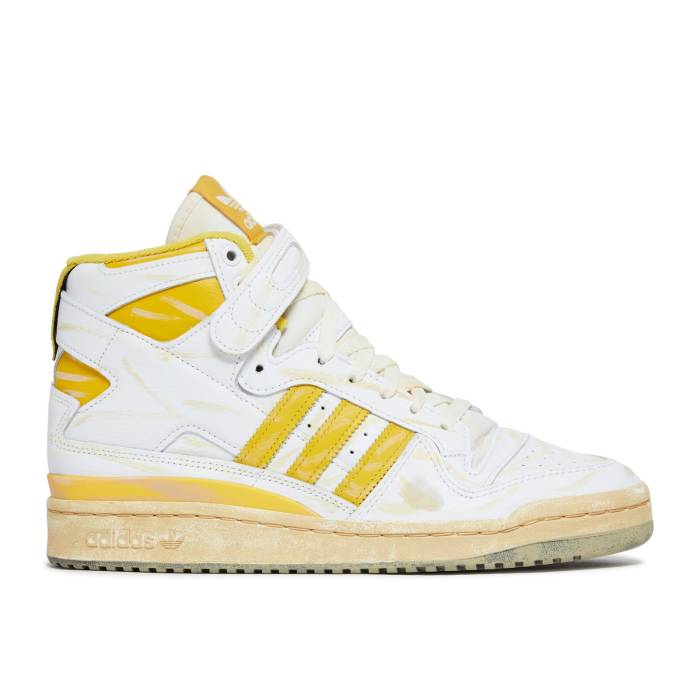 アディダス Adidas 【 Forum 84 High \u0027Worn Yellow\u0027 Men Footwear White/Hazy Yellow/Footwear White 】 討論会 御機嫌 メンズ 白いこと 白いこと yellow 黄味がかった・黄色