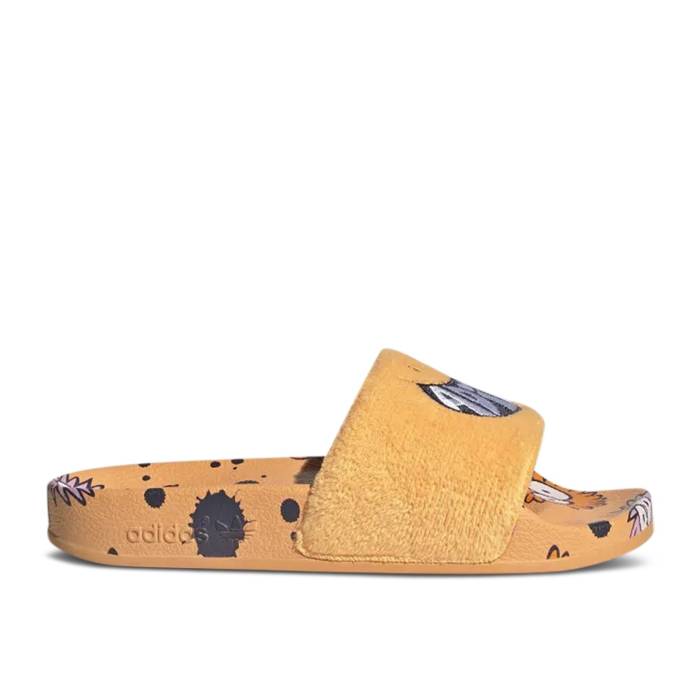 アディダス Adidas 【 Kevin Lyons X Adilette Slide J \u0027Monster\u0027 Youth Hazy Orange/Cloud White/Shadow Navy 】 船室 アディレッタ Slide サンダル お坊っちゃん キッズ orange 橙・オレンジ色 白いこと 白いこと シャドー・シャド