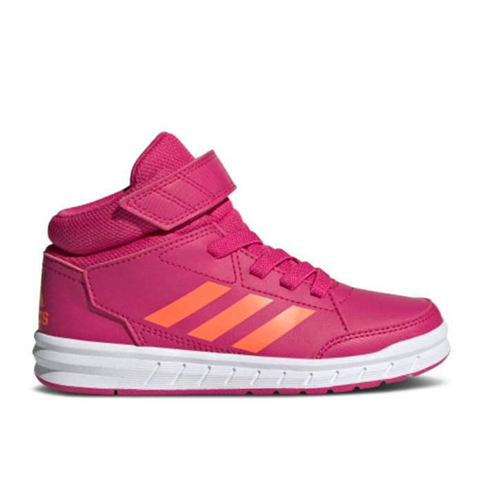 アディダス Adidas 【 Altasport Mid J 'Real Magenta' Youth Real Magenta/Hi-Res Coral/Footwear White 】 ミッド ジュニア キッズ レアル マジェンタ 白色 ホワイト｜スニケス