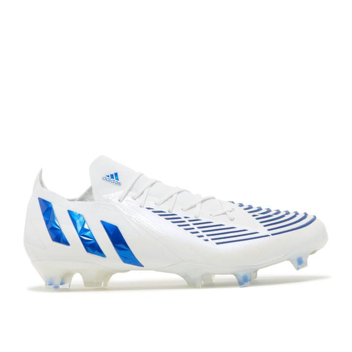 アディダス Adidas 【 Predator Edge.1 Low Fg White Hi-Res Blue Men Cloud White/Hi-Res Blue/Cloud White 】 プレデター メンズ 白色 ホワイト 青色 ブルー