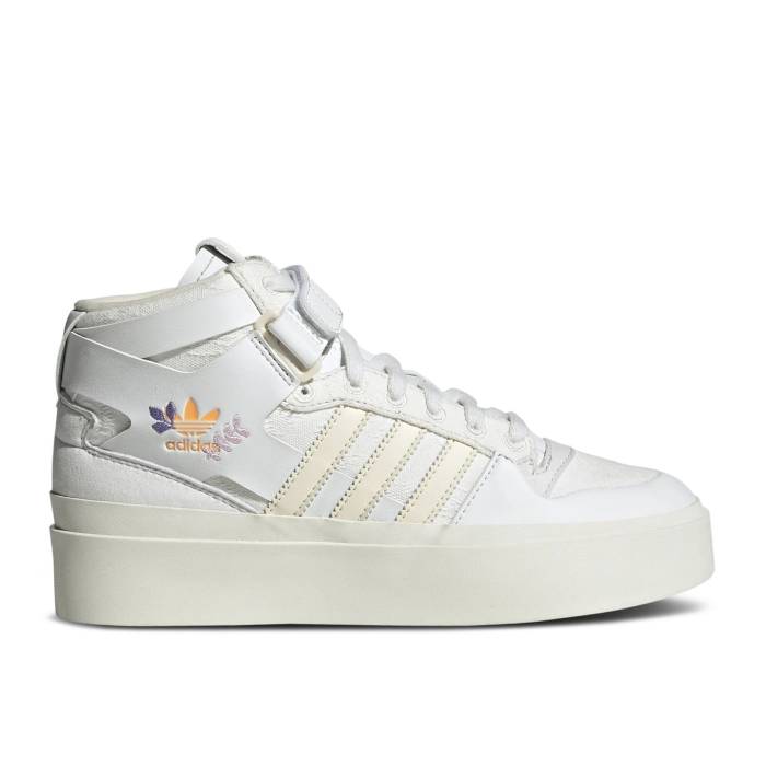 アディダス Adidas 【 Wmns Forum Bonega Mid 'Embroidered Floral' Women Crystal White/Wonder White/Off White 】 フォーラム ミッド レディース 白色 ホワイト