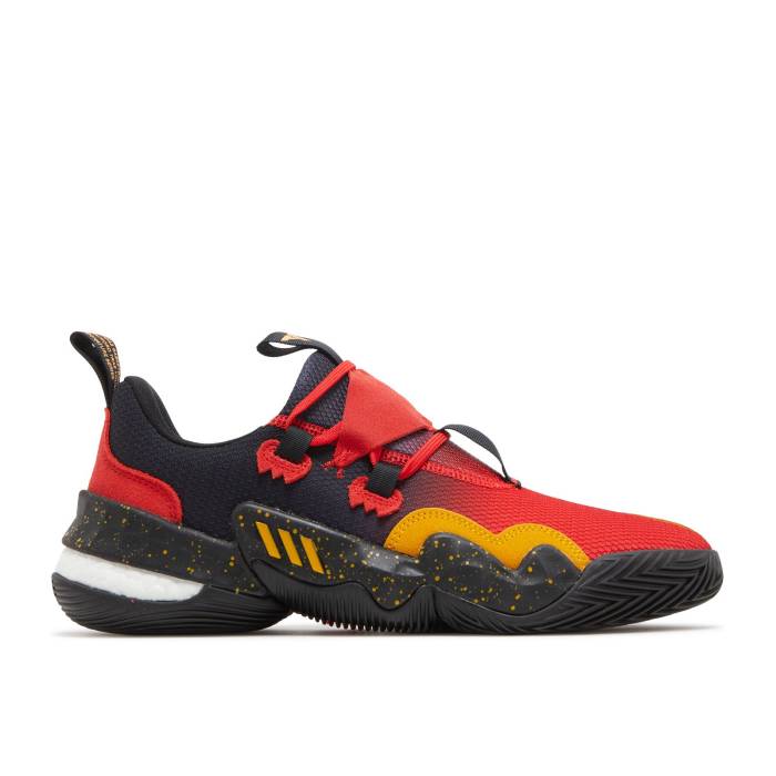 アディダス Adidas 【 Trae Young 1 Atlanta Hawks Men Vivid Red/Team College Gold/Core Black 】 メンズ Red 赤・レッド Team チーム カレッジ ゴールド コア 黒色 ブラック