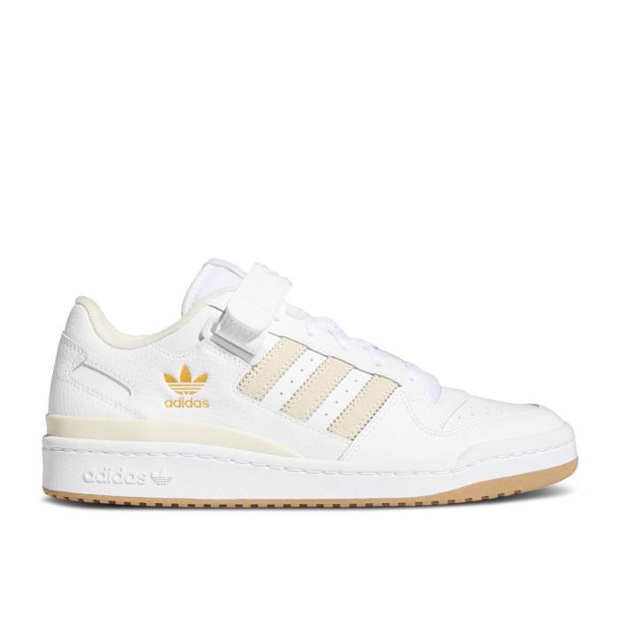 アディダス Adidas 【 Forum Low \u0027Wonder White Gum\u0027 Men Cloud White/Wonder White/Gum 】 討論会 白いこと 白いこと メンズ 白いこと 白いこと