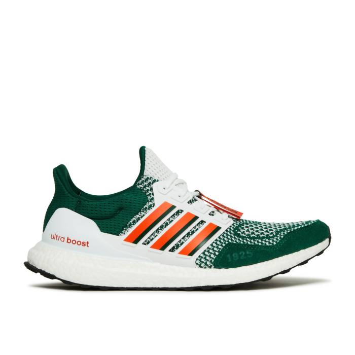 アディダス Adidas 【 Ncaa X Ultraboost 1.0 'Miami Hurricanes' Men Cloud White/Collegiate Orange/Dark Green 】 メンズ 白色 ホワイト orange 橙・オレンジ green 緑・グリーン|スニケス