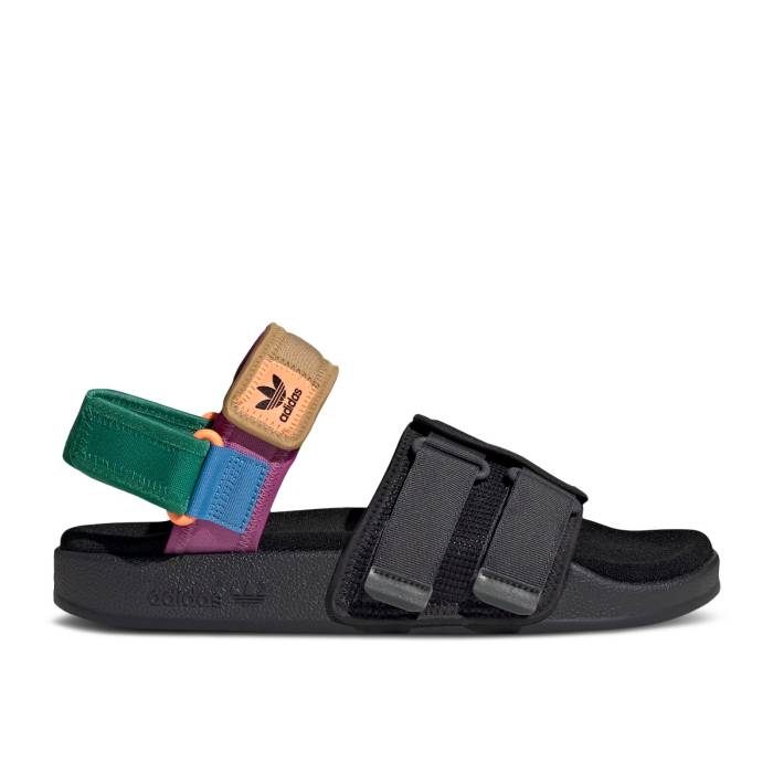 アディダス Adidas 【 Adilette Sandal 4.0 \u0027Black Bold Green\u0027 Men Core Black/Carbon/Bold Green 】 アディレッタ メンズ 中核グループ 黒いこと 黒いこと 炭素 green 緑・緑であること
