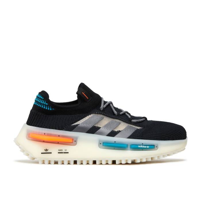 アディダス Adidas 【 Nmd_S1 \u0027Black Teal Orange\u0027 Men Core Black/Grey Five/Off White 】 メンズ 中核グループ 黒いこと 黒いこと 薄墨色 薄墨色 白いこと 白いこと