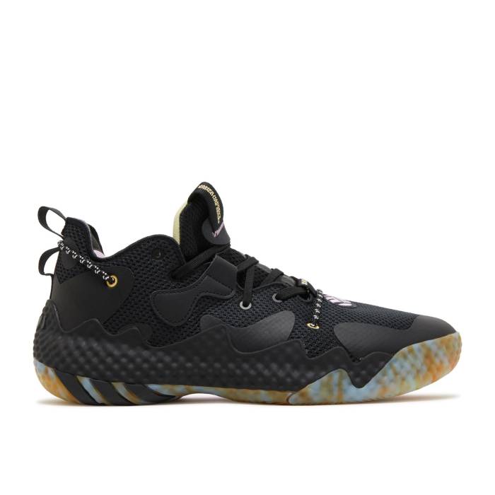 アディダス Adidas 【 Harden Vol. 6 \u0027Black Marbled\u0027 Men Core Black/Core Black/Bliss Blue 】 ハーデン メンズ 中核グループ 黒いこと 黒いこと 青み 青色