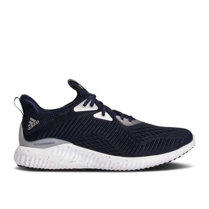 アディダス Adidas 【 Alphabounce 1 \u0027Collegiate Navy\u0027 Men Collegiate Navy/Cloud White/Metallic Silver 】 メンズ 紺色 米国海軍 白いこと 白いこと Silver しろがね色・しろがね色