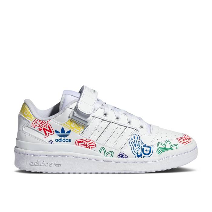 アディダス Adidas 【 Forum Low \u0027Allover Print\u0027 Men Cloud White/Core Black/Scarlet 】 討論会 メンズ 白いこと 白いこと 中核グループ 黒いこと 黒いこと