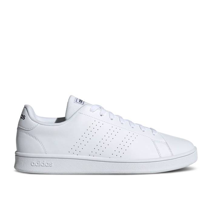 アディダス Adidas 【 Advantage Base \u0027White Trace Blue\u0027 Men Cloud White/Cloud White/Trace Blue 】 メンズ 白いこと 白いこと 青み 青色