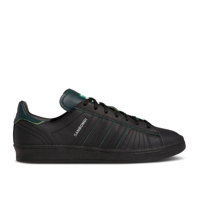 アディダス Adidas 【 Shin Sanbongi X Campus Adv \u0027Black Collegiate Green\u0027 Men Core Black/Core Black/Collegiate Green 】 構内 メンズ 中核グループ 黒いこと 黒いこと green 緑・緑であること