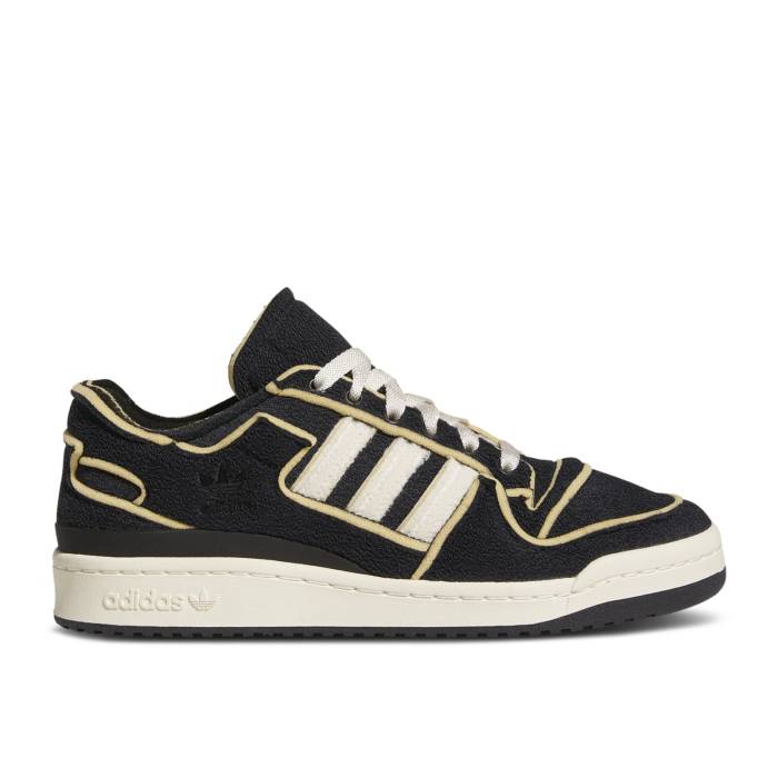アディダス Adidas 【 Forum 84 Low 'Cozy Pack' Men Core Black/Chalk White/Off White 】 フォーラム メンズ コア 黒色 ブラック 白色 ホワイト