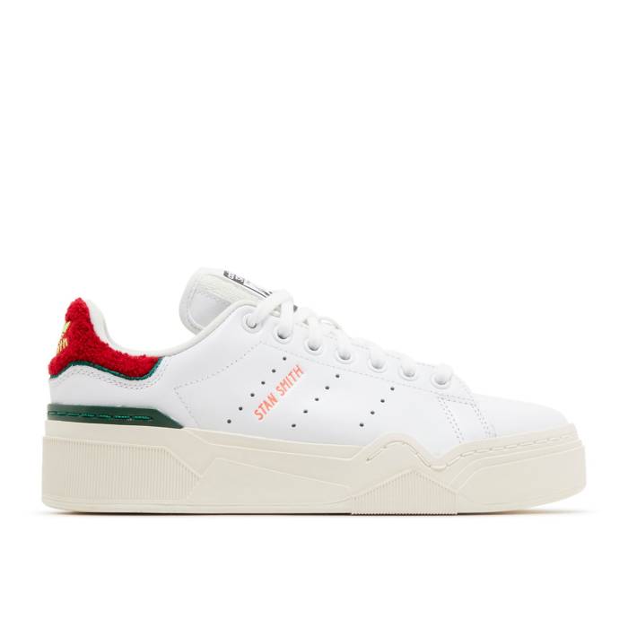 アディダス Adidas 【 Wmns Stan Smith Bonega 2B \u0027White Scarlet Green\u0027 Women Cloud White/Better Scarlet/Collegiate Green 】 レディース 白いこと 白いこと green 緑・緑であること
