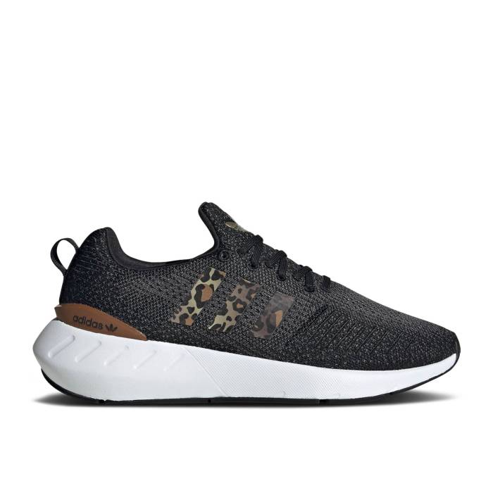 アディダス Adidas 【 Wmns Swift Run 22 \u0027Leopard\u0027 Women Core Black/Core Black/Wild Brown 】 Swift 幽客 レディース 中核グループ 黒いこと 黒いこと wild ワイルド 赤銅色 赤銅色