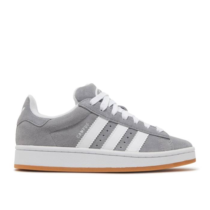アディダス Adidas 【 Campus 00S J 'Grey Gum' Youth Grey Three/Cloud White/Cloud White 】 キャンパス ジュニア キッズ 灰色 グレー 白色 ホワイト|スニケス