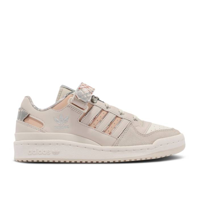 アディダス Adidas 【 Wmns Forum Low \u0027Halo Blush Plaid\u0027 Women Halo Blush/Aluminium/Chalk White 】 討論会 レディース 白いこと 白いこと