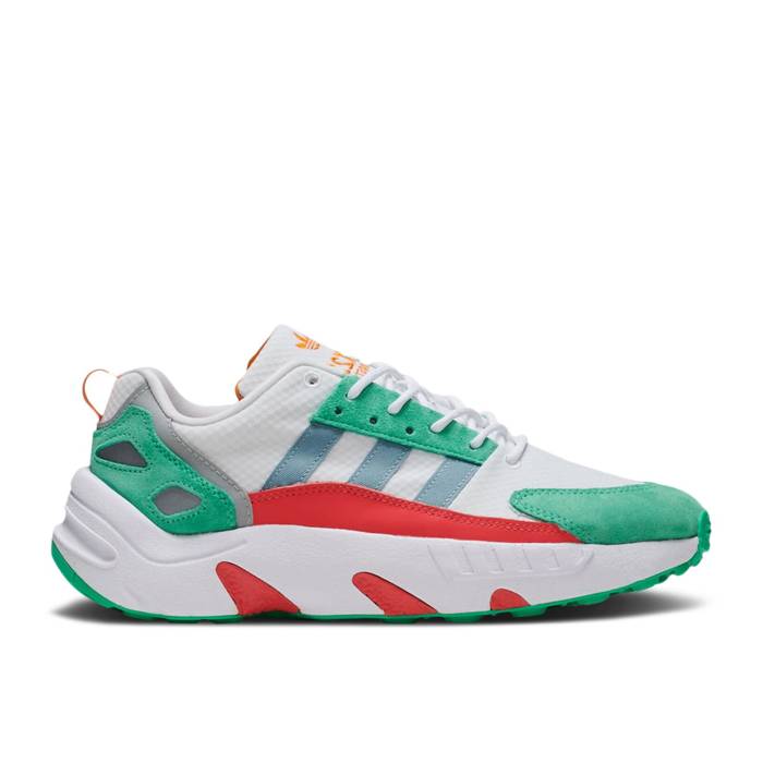 アディダス Adidas 【 Zx 22 Boost \u0027White Hi-Res Green\u0027 Men White/Magic Grey/Hi-Res Green 】 ブースト メンズ 白いこと 白いこと 神通力 薄墨色 薄墨色 green 緑・緑であること