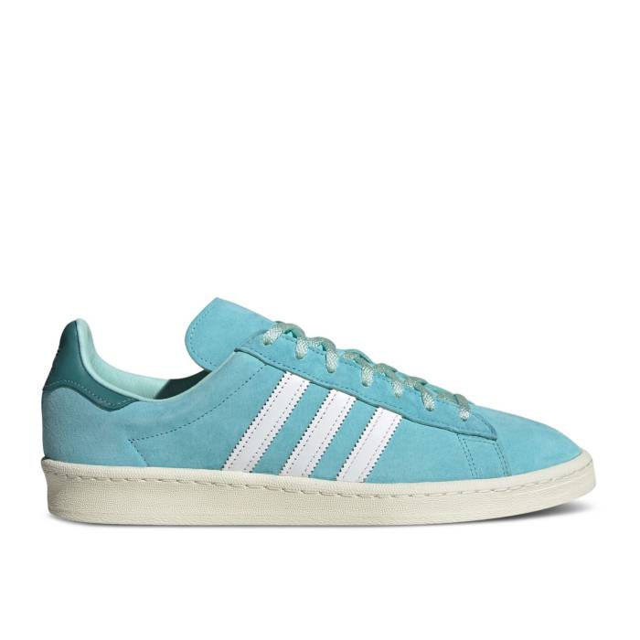 アディダス Adidas 【 Campus 80S \u0027Light Aqua\u0027 Men Light Aqua/Cloud White/Off White 】 校庭 メンズ アクア 白いこと 白いこと