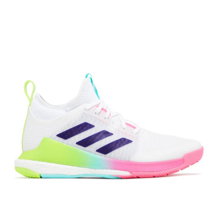 アディダス Adidas 【 Wmns Crazyflight Mid \u0027White Purple Pink\u0027 Women Cloud White/Team College Purple/Flash Aqua 】 ミッド Purple 紫・パープル レディース 白いこと 白いこと Team 野球クラブ 分科大学 Purple 紫・パープル アク レディース靴-スニーカー