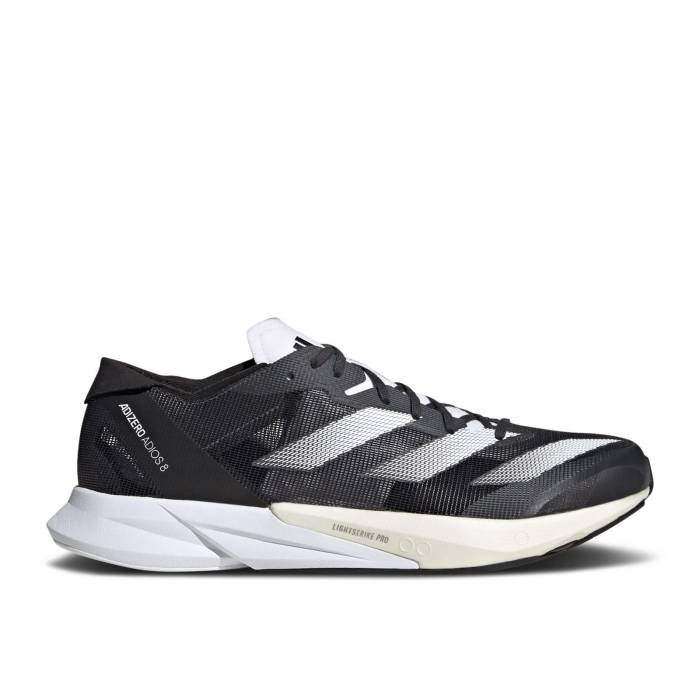 アディダス Adidas 【 Adizero Adios 8 \u0027Carbon White\u0027 Men Carbon/Cloud White/Core Black 】 アディゼロ アディオス メンズ 炭素 白いこと 白いこと 中核グループ 黒いこと 黒いこと