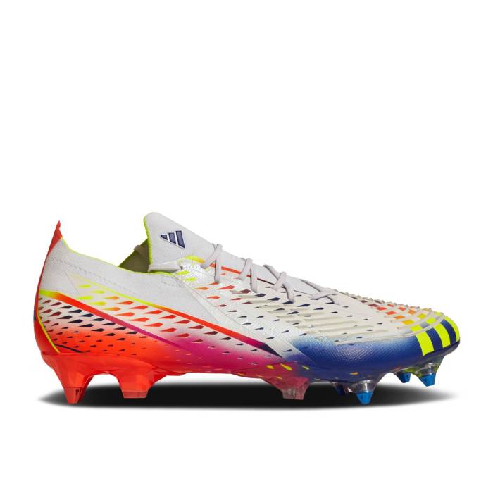 アディダス Adidas 【 Predator Edge.1 Low Sg 'Al Rihla Pack - White' Men Cloud White/Solar Yellow/Power Blue 】 プレデター メンズ 白色 ホワイト yellow 黄色・イエロー Power パワー 青色 ブルー|スニケス