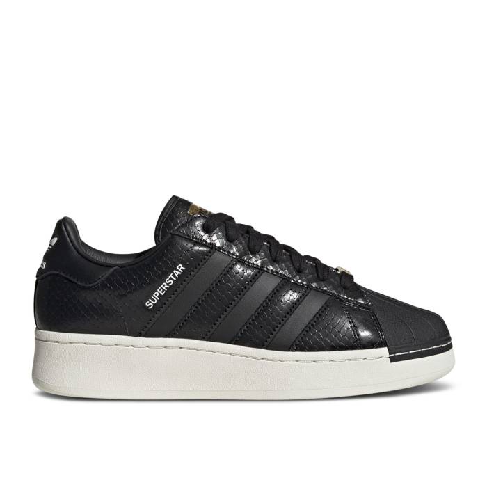 アディダス Adidas 【 Superstar Xlg \u0027Black Snakeskin\u0027 Men Core Black/Core Black/Gold Metallic 】 Superstar はやりっ児 メンズ 中核グループ 黒いこと 黒いこと ゴールド