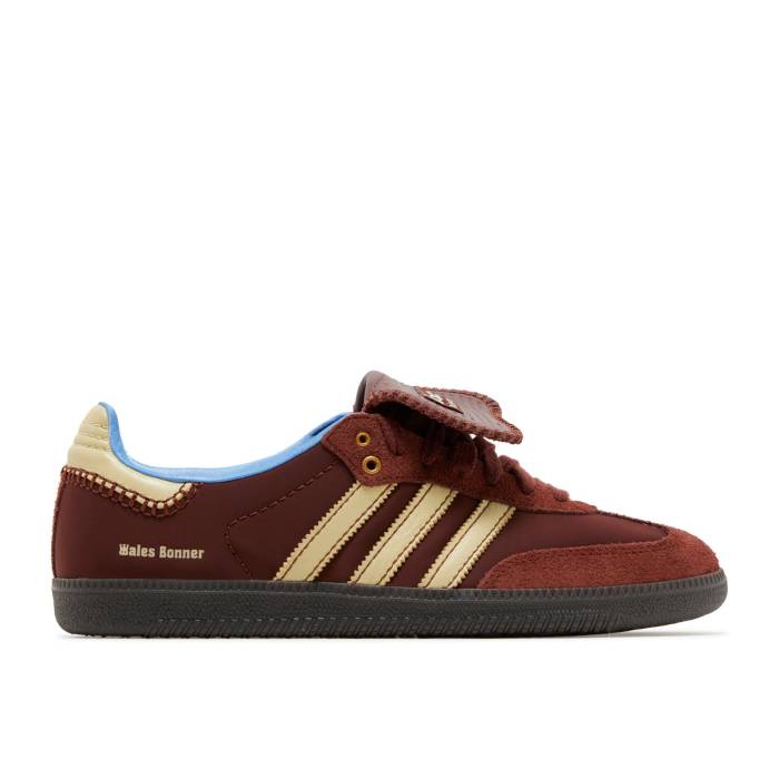 アディダス Adidas 【 Wales Bonner X Samba Nylon 'Fox Brown' Men Fox Brown/Sandy Beige/Lucky Blue 】 サンバ ナイロン メンズ フォックス 茶色 ブラウン ベージュ 青色 ブルー
