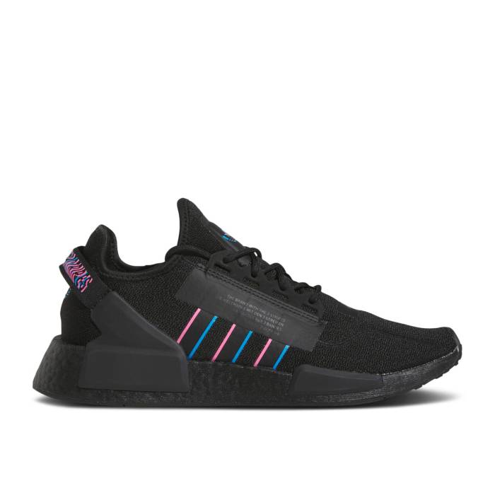 アディダス Adidas 【 Nmd_R1 V2 \u0027Black Pulse Magenta\u0027 Men Core Black/Pulse Blue/Pulse Magenta 】 メンズ 中核グループ 黒いこと 黒いこと 青み 青色 マジェンタ