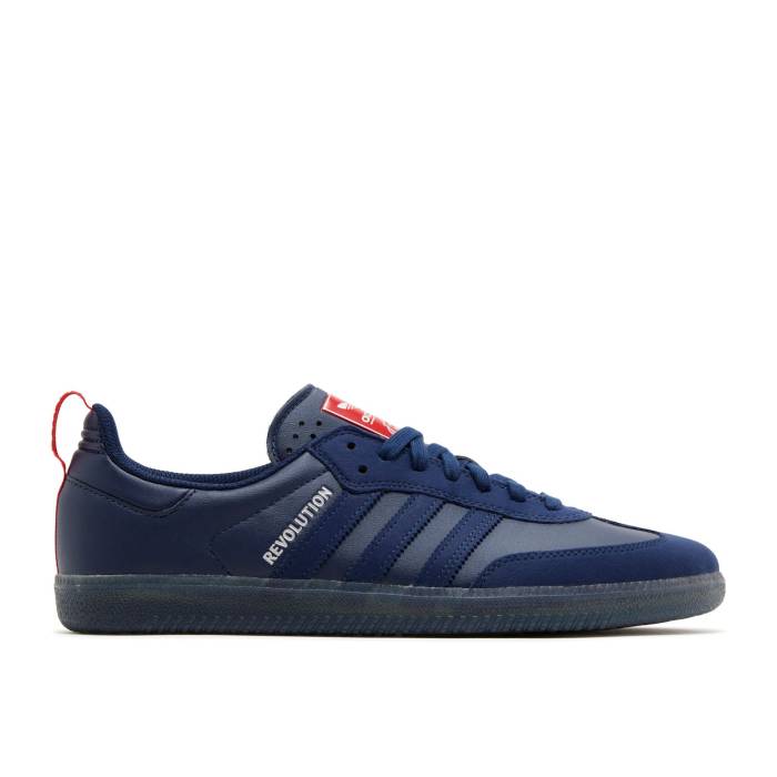 アディダス Adidas 【 Orchard Skateshop X New England Revolution X Samba Adv \u0027The Liberty Kit\u0027 Men Night Indigo/Night Indigo/Silver Metallic 】 大変革 サンバ メンズ ナイト爵 藍色・インディゴ Silver しろがね色・シルバ