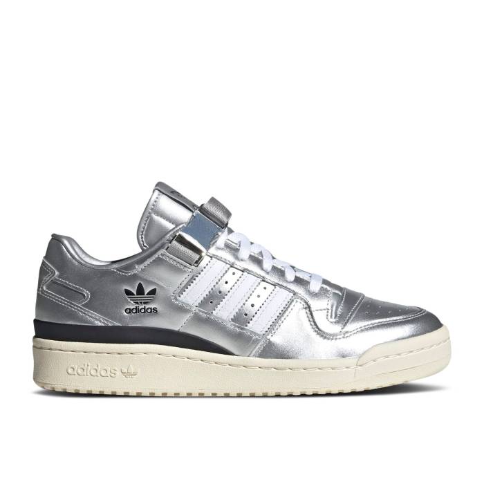 アディダス Adidas 【 Atmos X Forum Low \u0027Silver Metallic\u0027 Men Silver Metallic/Cloud White/Core Black 】 討論会 メンズ Silver しろがね色・しろがね色 白いこと 白いこと 中核グループ 黒いこと 黒いこと