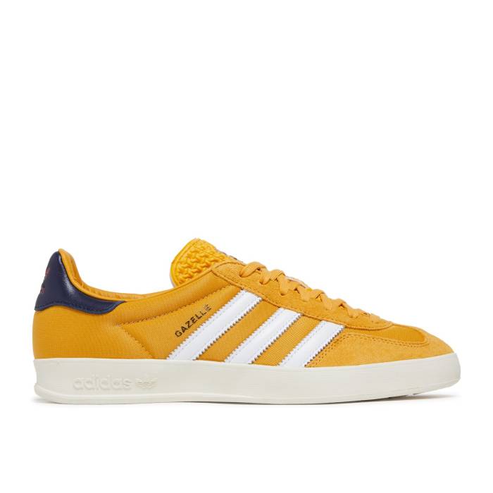 アディダス Adidas 【 Gazelle Indoor \u0027Preloved Yellow Dark Blue\u0027 Men Preloved Yellow/Cloud White/Dark Blue 】 ガゼル yellow 黄味がかった・黄色 メンズ yellow 黄味がかった・黄色 白いこと 白いこと 青み 青色