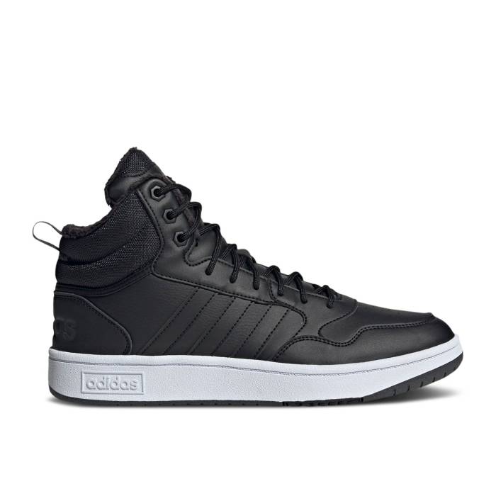 アディダス Adidas 【 Hoops 3.0 Mid Winter \u0027Black White\u0027 Men Core Black/Core Black/Cloud White 】 ミッド 冬季 メンズ 中核グループ 黒いこと 黒いこと 白いこと 白いこと