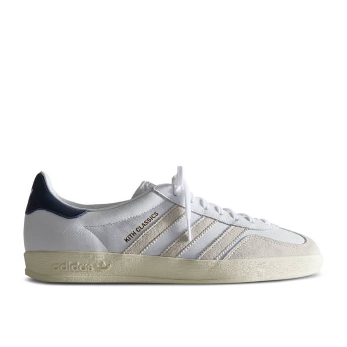 アディダス Adidas 【 Kith X Gazelle Indoor 'Classics Program - Navy' Men White/Collegiate Navy/Off-White 】 ガゼル メンズ 白色 ホワイト 紺色 ネイビー オフホワイト