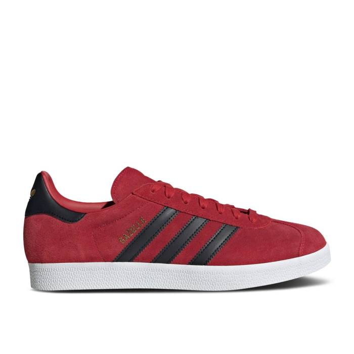 アディダス Adidas 【 Manchester United X Gazelle \u0027Red Black\u0027 Men Mufc Red/Core Black/Cloud White 】 ユナイテッド ガゼル メンズ Red 赤・赤いこと 中核グループ 黒いこと 黒いこと 白いこと 白いこと