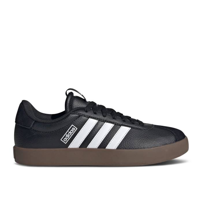 アディダス Adidas 【 Wmns Vl Court 3.0 \u0027Black White Gum\u0027 Women Core Black/Cloud White/Gum 】 厚地の外套 白いこと 白いこと レディース 中核グループ 黒いこと 黒いこと 白いこと 白いこと