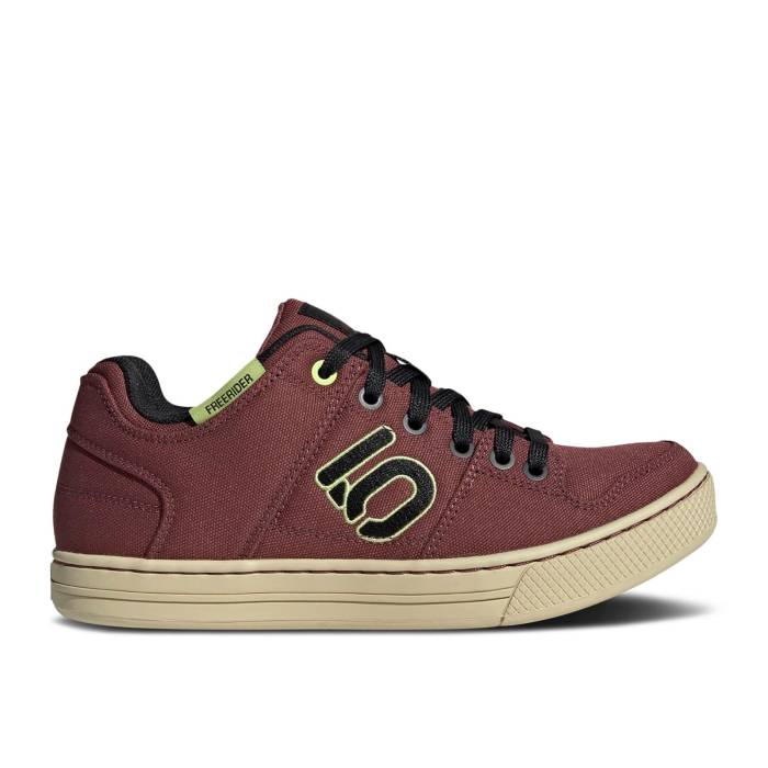 アディダス Adidas 【 Wmns Five Ten Freerider Canvas 'Burgundy Black' Women Burgundy/Core Black/Pulse Lime 】 レディース ワイン色・バーガンディー コア 黒色 ブラック ライム｜スニケス