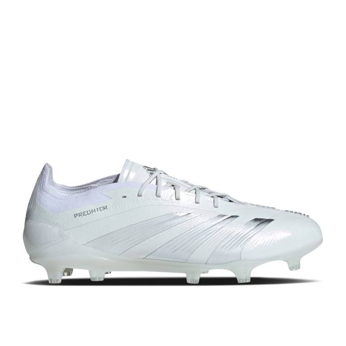 アディダス Adidas 【 Predator 24 Elite Low Fg \u0027Pearlized Pack\u0027 Men Cloud White/Silver Metallic/Cloud White 】 プレデター エリート メンズ 白いこと 白いこと Silver しろがね色・しろがね色