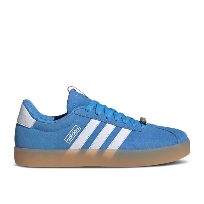 アディダス Adidas 【 Wmns Vl Court 3.0 \u0027Blue Burst Gum\u0027 Women Blue Burst/Cloud White/Pink Fusion 】 厚地の外套 張りさける レディース 青み 青色 張りさける 白いこと 白いこと pink サクラ色 Fusion 核融合反応