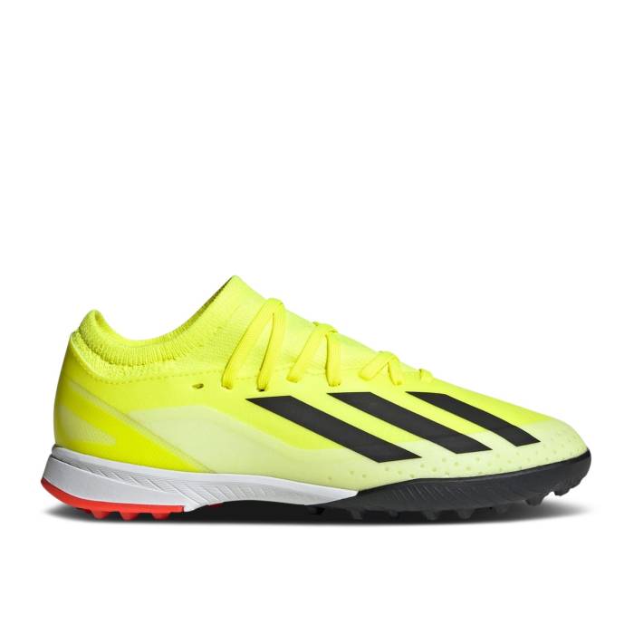 アディダス Adidas 【 X Crazyfast League Tf J 'Solar Energy Pack' Youth Team Solar Yellow/Core Black/Cloud White 】 エナジー ジュニア キッズ Team チーム yellow 黄色・イエロー コア 黒色 ブラック 白色 ホワイト｜スニケス