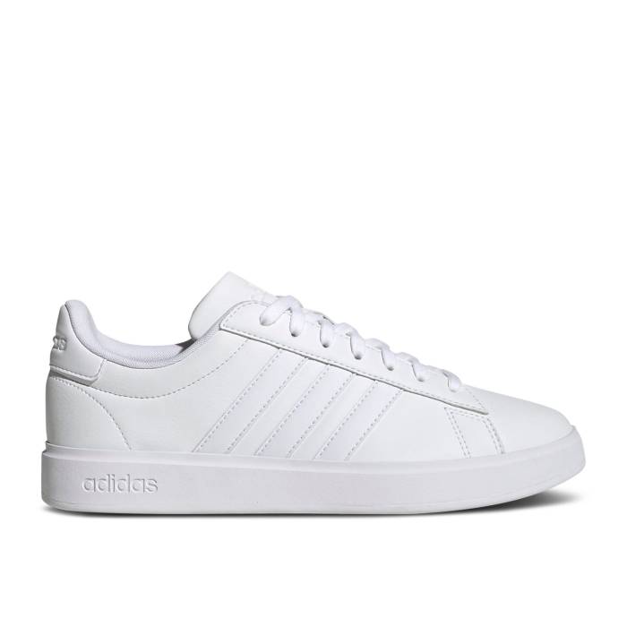 アディダス Adidas 【 Grand Court \u0027Triple White\u0027 Men Cloud White/Cloud White/Ecru Tint 】 地べた 厚地の外套 メンズ 白いこと 白いこと