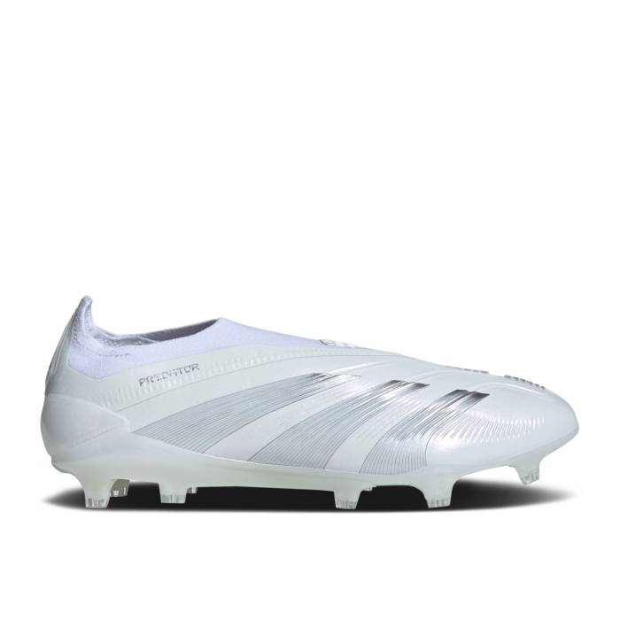 アディダス Adidas 【 Predator 24 Elite Laceless Fg Pearlized Pack Men Cloud White/Silver Metallic/Cloud White 】 プレデター エリート メンズ 白色 ホワイト Silver 銀色・シルバー