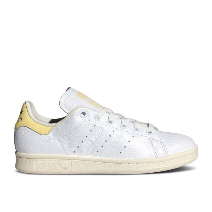 アディダス Adidas 【 Wmns Stan Smith \u0027White Almost Yellow Reptile\u0027 Women Cloud White/Almost Yellow/Off White 】 yellow 黄味がかった・黄色 レディース 白いこと 白いこと yellow 黄味がかった・黄色