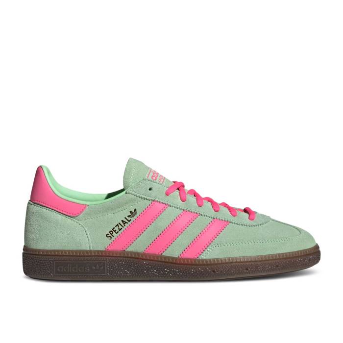 アディダス Adidas 【 Handball Spezial \u0027Green Spark Lucid Pink\u0027 Men Semi Green Spark/Lucid Pink/Gum 】 ハンドボール スペシアル メンズ green 緑・緑であること pink サクラ色