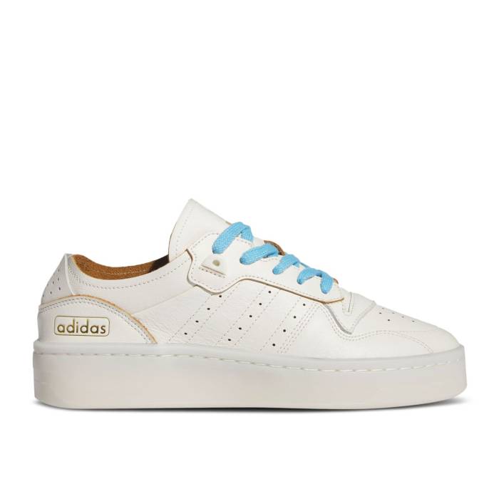 アディダス Adidas 【 Rivalry Summer Low \u0027Ivory Semi Blue Burst\u0027 Men Ivory/Gold Metallic/Semi Blue Burst 】 Summer 炎節 青み 青色 メンズ 象牙色 ゴールド 青み 青色 張りさける