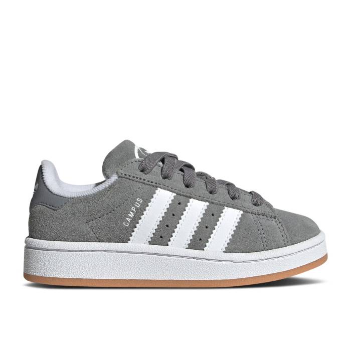 アディダス Adidas 【 Campus 00S El C \u0027Grey Gum\u0027 Youth Grey Three/Cloud White/Gum 】 校庭 御坊っちゃん キッズ 薄墨色 薄墨色 白いこと 白いこと
